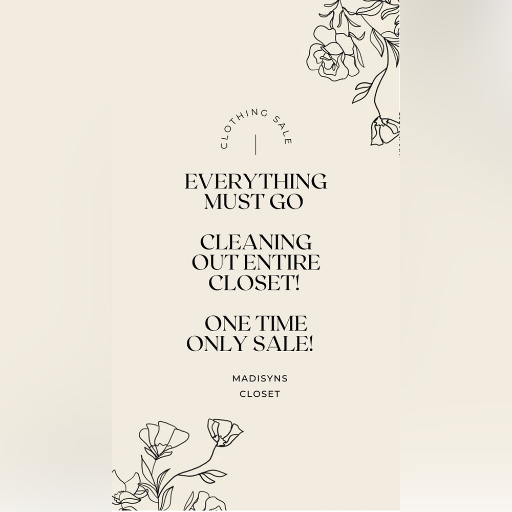 Cleaning out my whole closet. Getting rid of everything!!